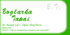 boglarka tapai business card