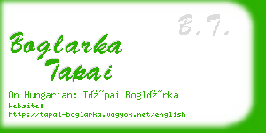 boglarka tapai business card